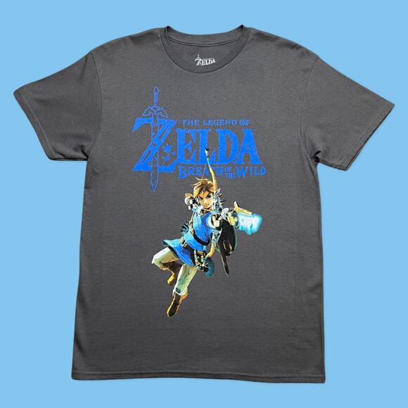 Nintendo Zelda Graphic Tee Gray 2021 Mens M EUC - Picture 2 of 8